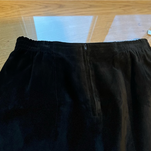 Vintage Danier Black Leather Midi Skirt Sz 12 - Picture 10 of 14